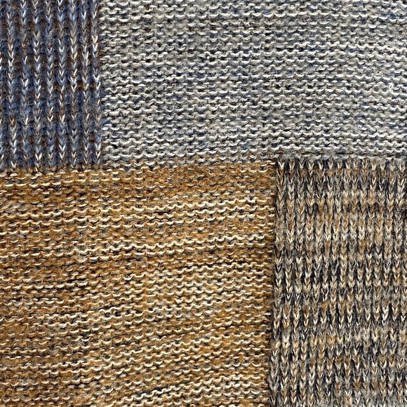 Vintage Fiume Sweater Womens 46 Gray Brown Wool Alpaca Colorblock Pullover Italy - Picture 8 of 16